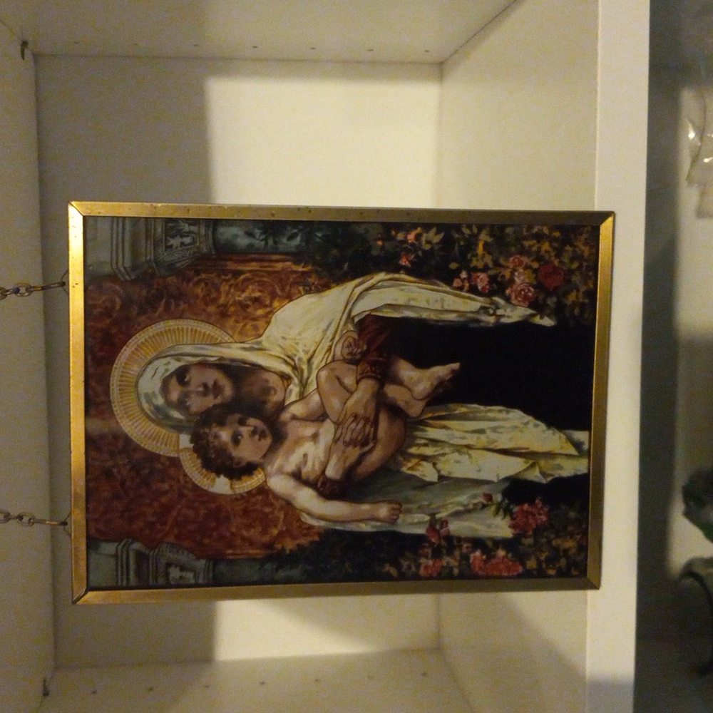Beautiful art made out of glass,hand painted,religious